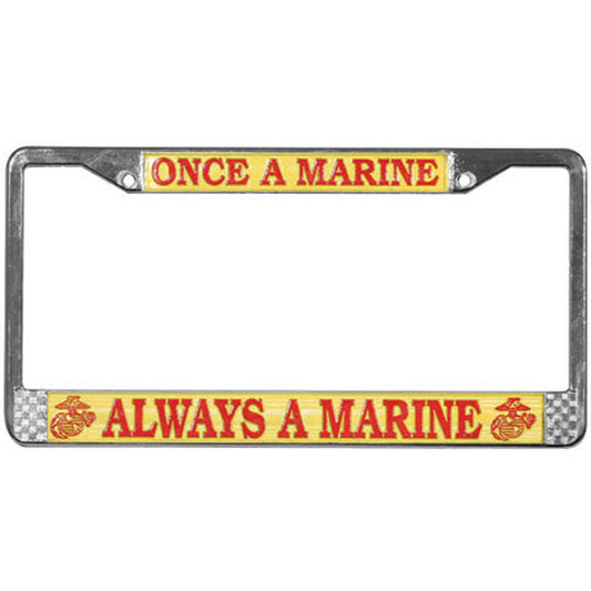 Once A Marine Always A Marine License Plate Frame