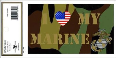 I Love My Marine Decal - Camo