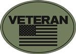 OD Veteran US Flag Oval Magnet