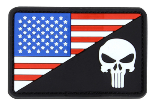 US Flag / Skull Morale Patch