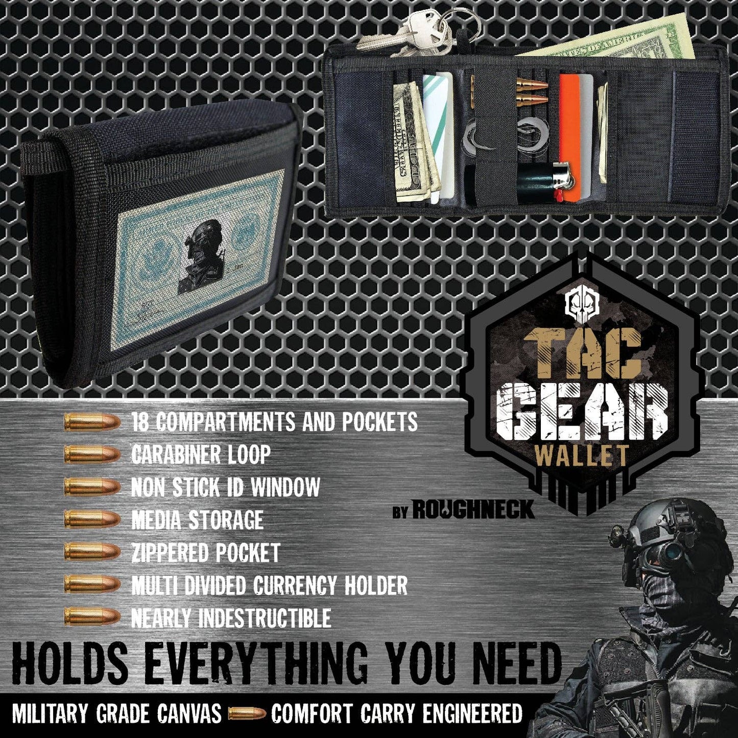 TacGear by RoughNeck Mesh Wallet