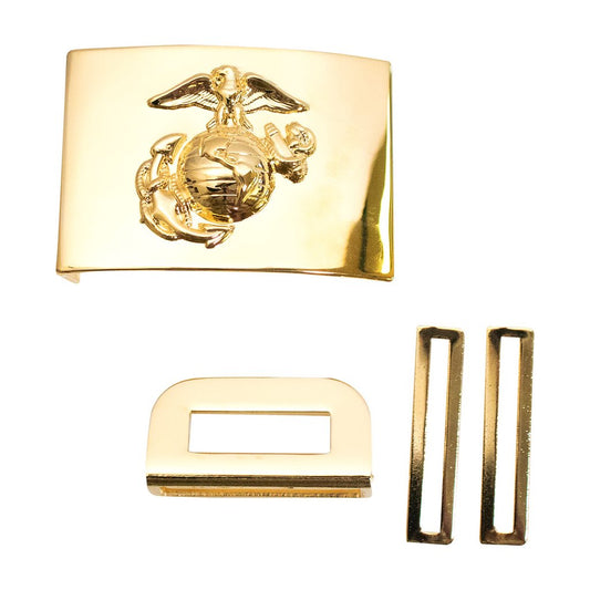 Marine Corps Gold Plated Buckle w Emblem