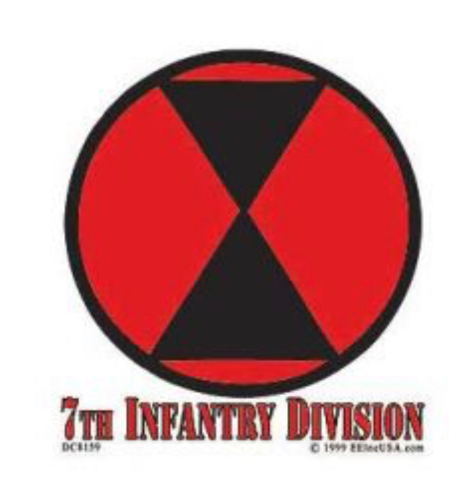 7th Infantry Division Decal (Inside)