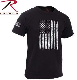 Kids US Flag T-Shirt - Black