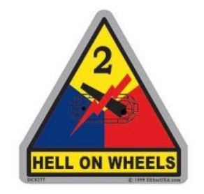 2nd Armor Division Sticker (Reflective)