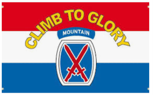 10th Mountain Flag - Climb To Glory 3 x 5’