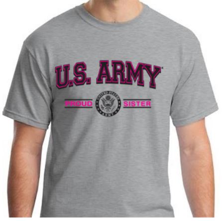 U.S. Army Proud Sister T-Shirt - Grey