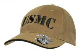 Deluxe USMC Embroidered Low Pro Cap Coyote
