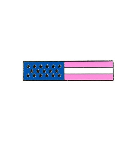U.S. Flag Bar Lapel Pin, Pink Stripes