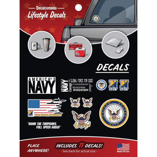 Navy Licensed Military Decals Value Pack Car Sticker Decal