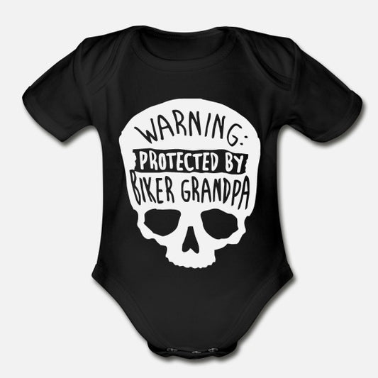 Protected By Biker Grandpa - Onesie