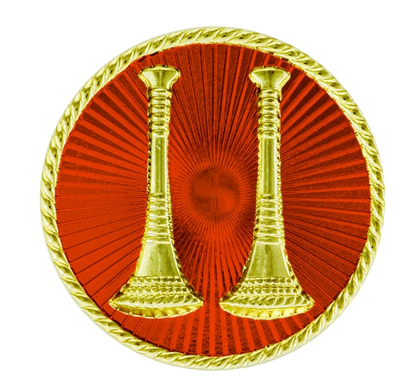 FD Bugle Disc - Red w Gold