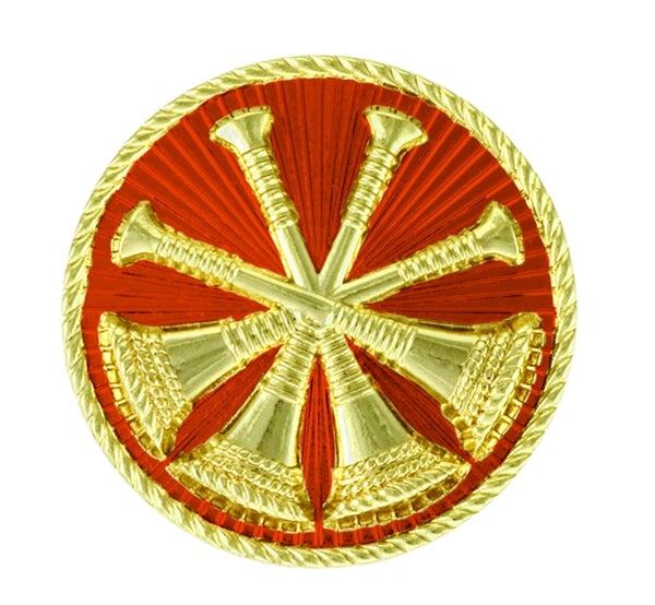 FD Bugle Disc - Red w Gold