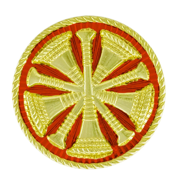 FD Bugle Disc - Red w Gold