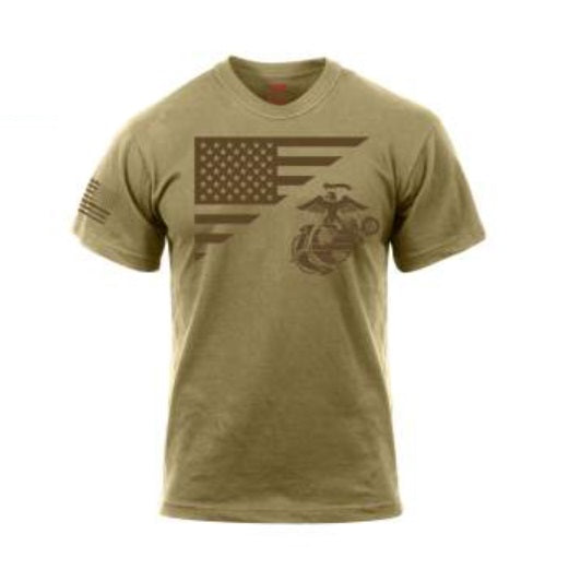 USMC EGA w/US Flag T Shirt