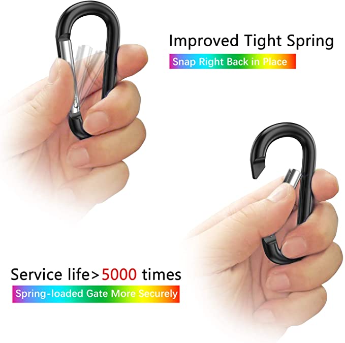 3" Aluminum Carabiner Black