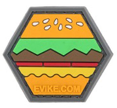 PVC Hex Patch, Hamburger