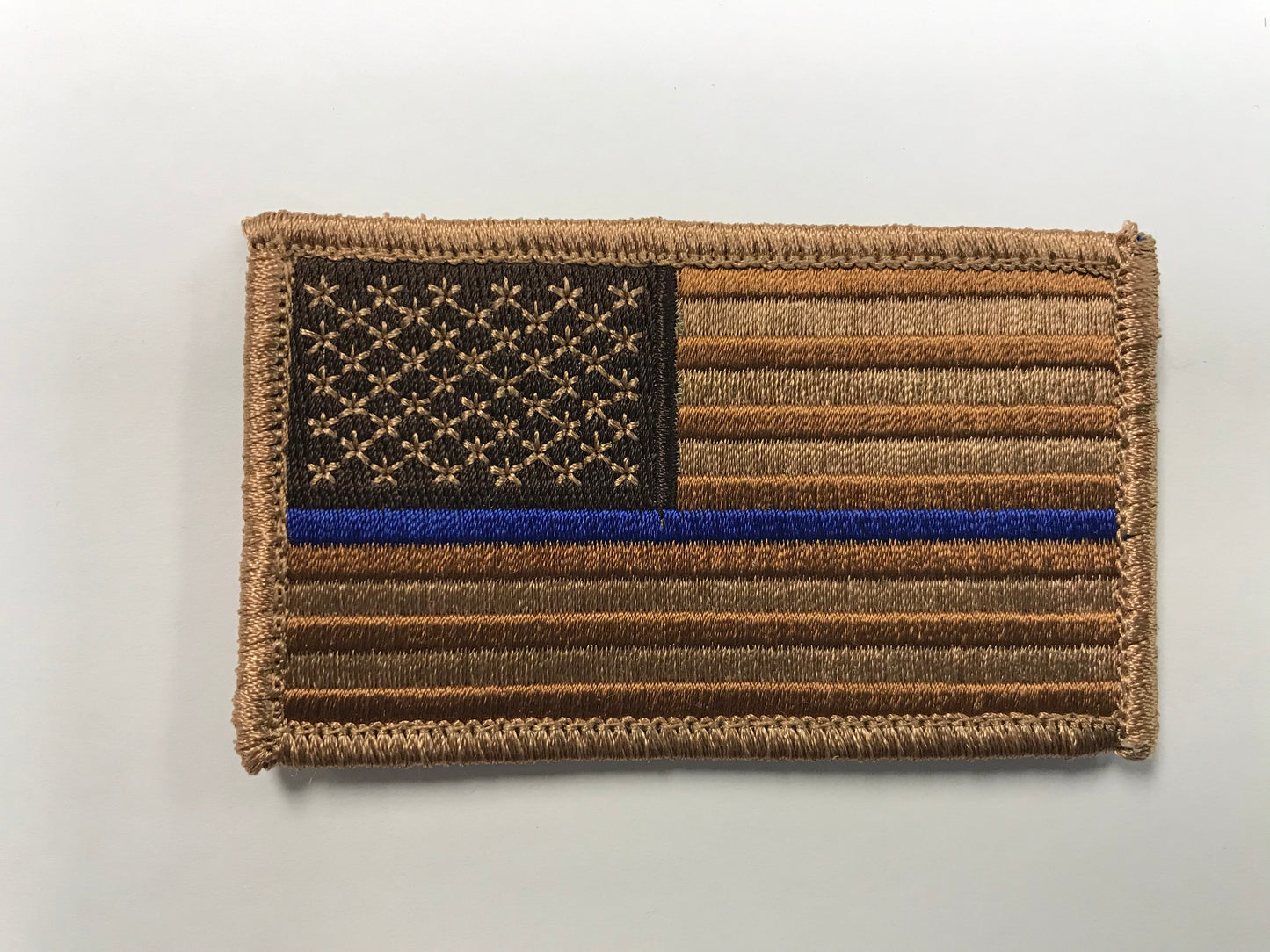U.S. Flag w Blue Line Velcro Patch