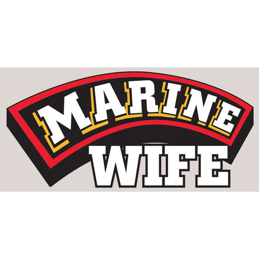 Marine Wife Bold Letters Decal