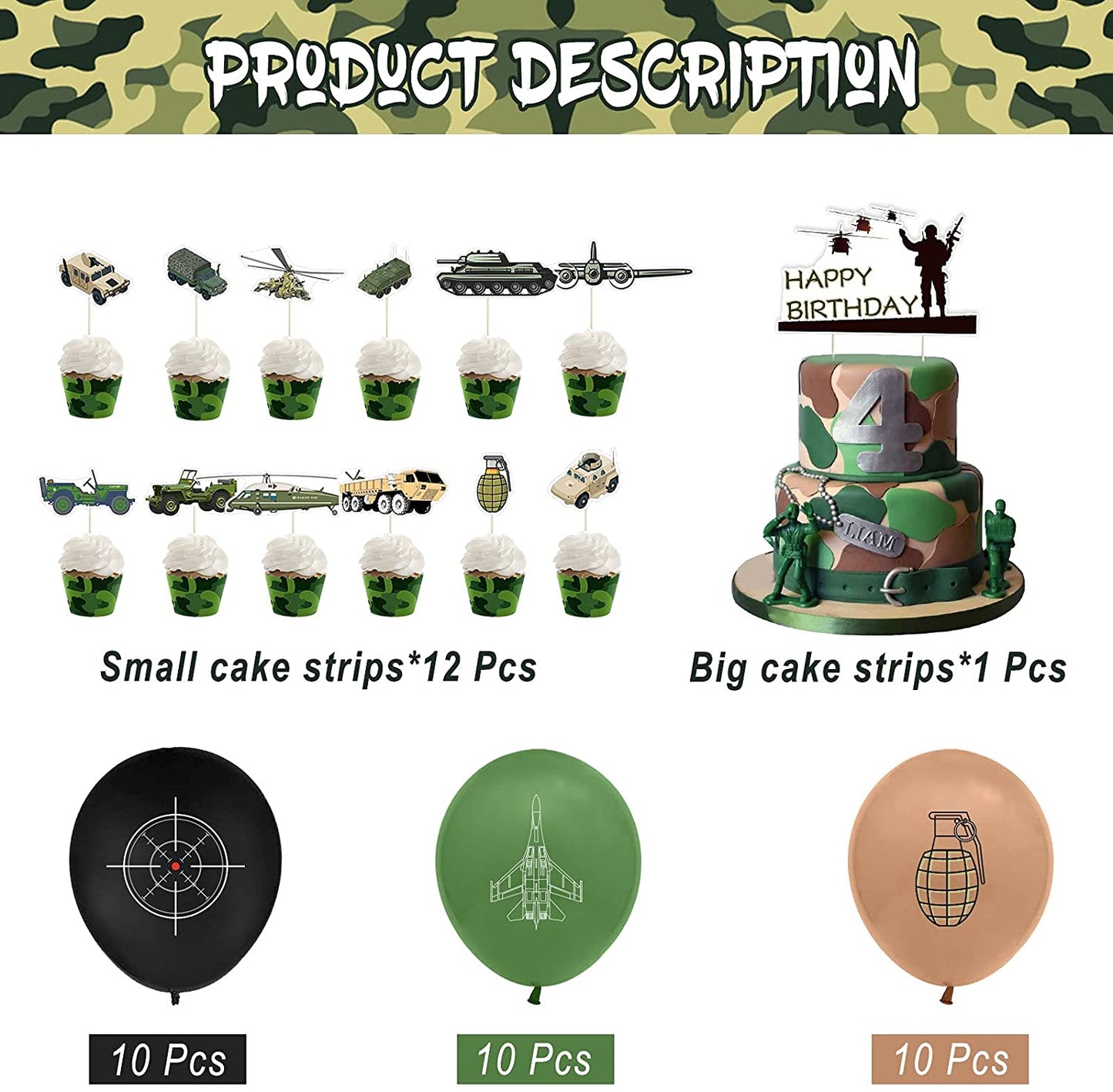 Military Birthday Party Kit