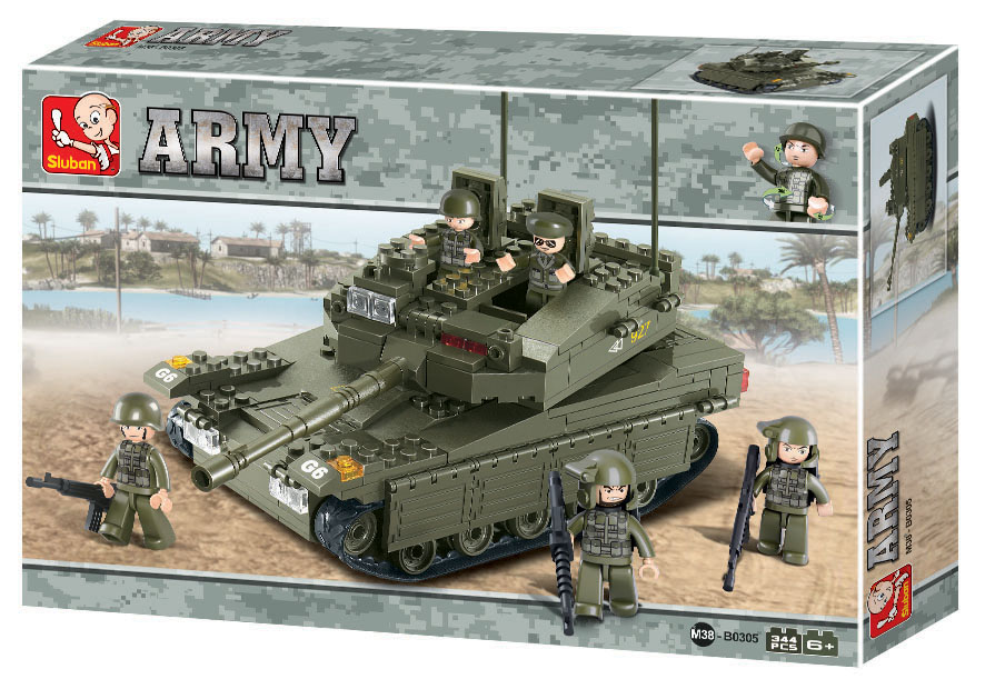 Merkov Military Army Tank Building Brick Kit (344 Pcs)
