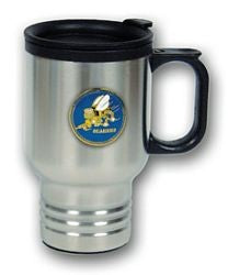 Stainless Steel Travel Mug w Seabee Logo