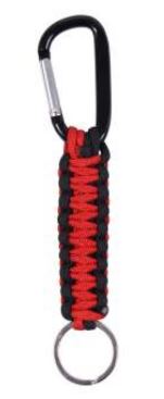 Red Line Paracord Keychain