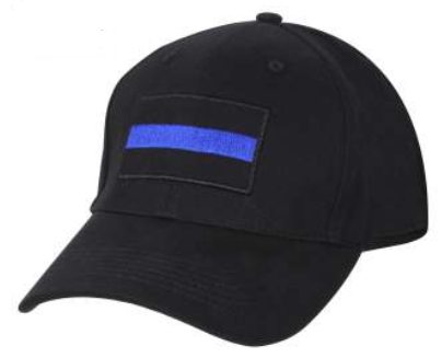 Black Blue Line Low Profile Cap