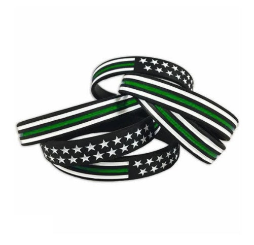 Thin Green Line American Flag Bracelet