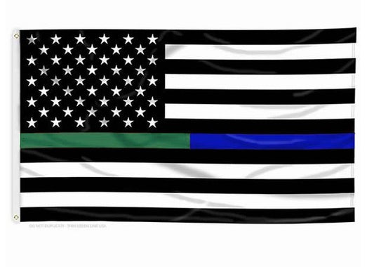 Thin Green & Blue Line US Flag
