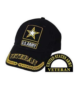 Army Star Veteran Wreath Cap