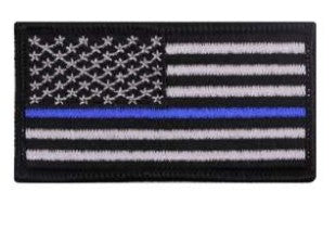U.S. Blue Line Flag Patch - Sew On