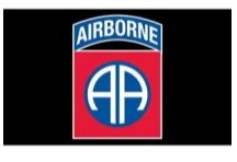 82nd Airborne Flag Black