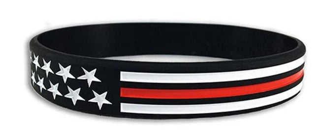 Thin Red Line American Flag Bracelet