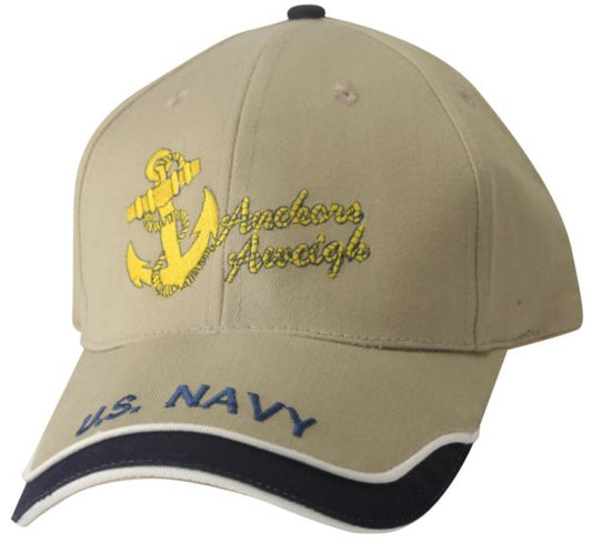 Khaki Blue Navy Cap w Anchor