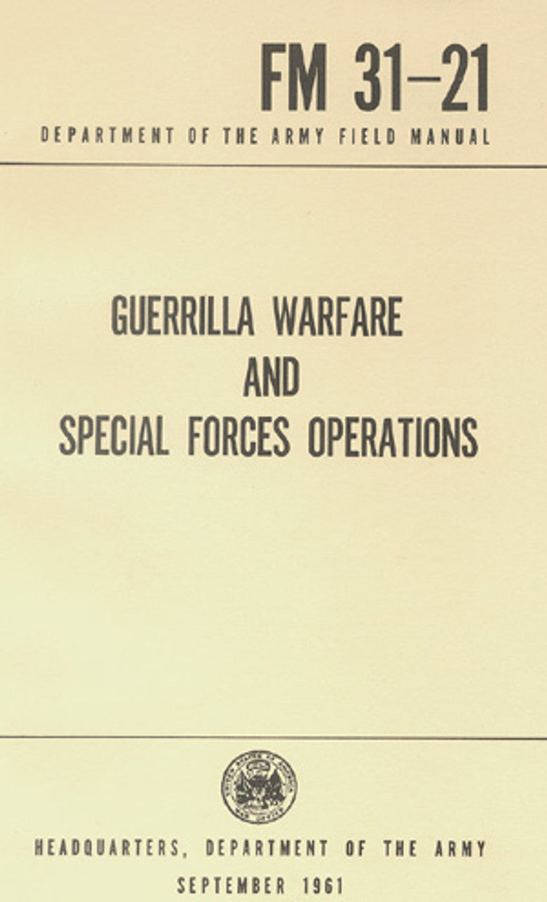 Field Manual Guerilla Warfare Green Beret