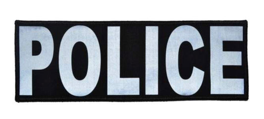 POLICE Reflective Velcro Patch 3x9