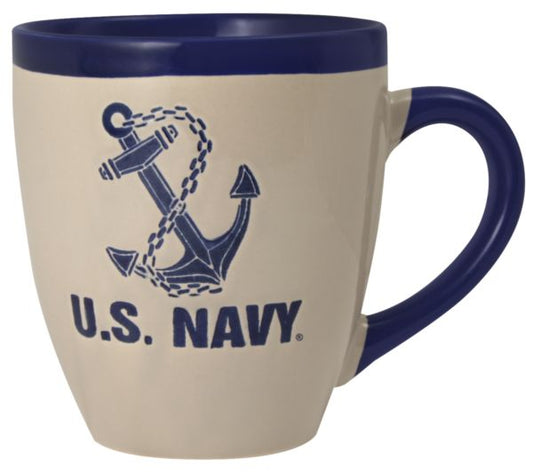 US Navy Anchor Mug 16 oz White