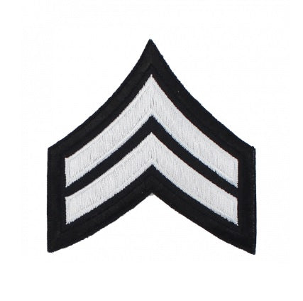 Corporal Chevron - White/Black (Set of 2)