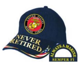 Marine Never Retired Cap - Blue