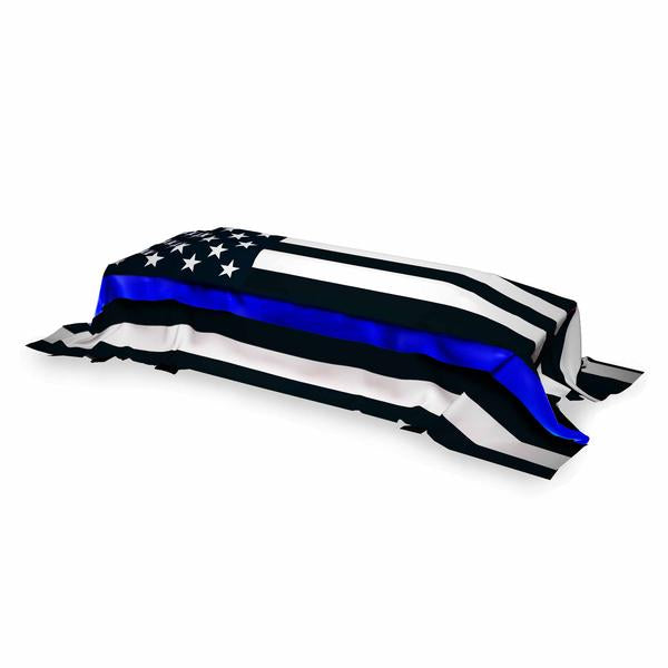 Thin Blue Line Interment Flag