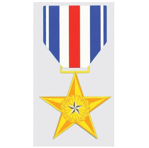 Silver Star Medal Decal
