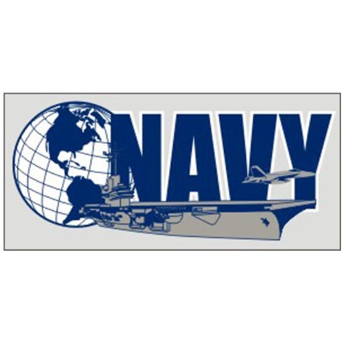 Navy Globe & Ship decal