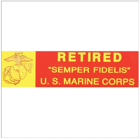 Bumper Sticker Retired USMC