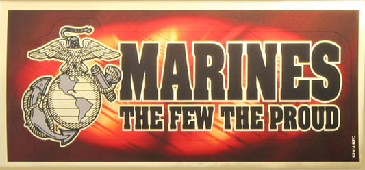 Marines The Few the Proud Chrome Sticker