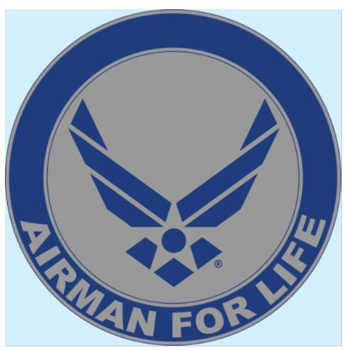 Airman for Life Round Decal