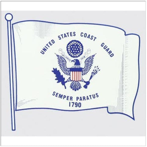 Coast Guard Wavy Flag Decal