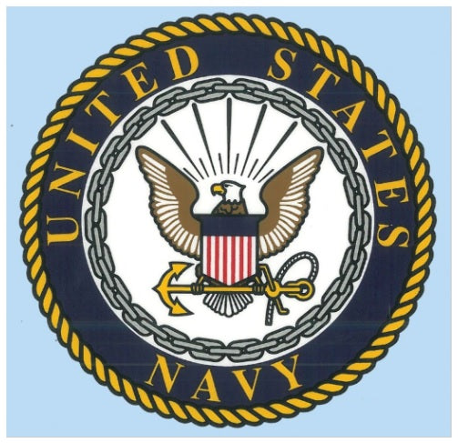 U.S. Navy Crest Decal Round