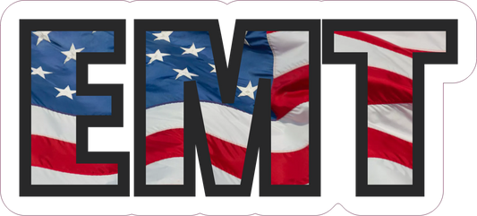 EMT USA Flag Decal
