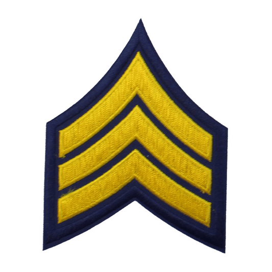 Sergeant Chevron - Gold on Navy  (Set of 2)